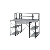 Amiel Faux Concrete & Black Writing Desk Model 92875 By ACME Furniture